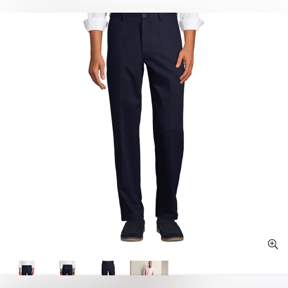 Land’s End Men’s Classic Pants, no iron in Radiant Navy size 30 W inseam 29